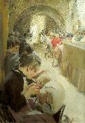 Anders Zorn spetsknypplerskor oil painting reproduction